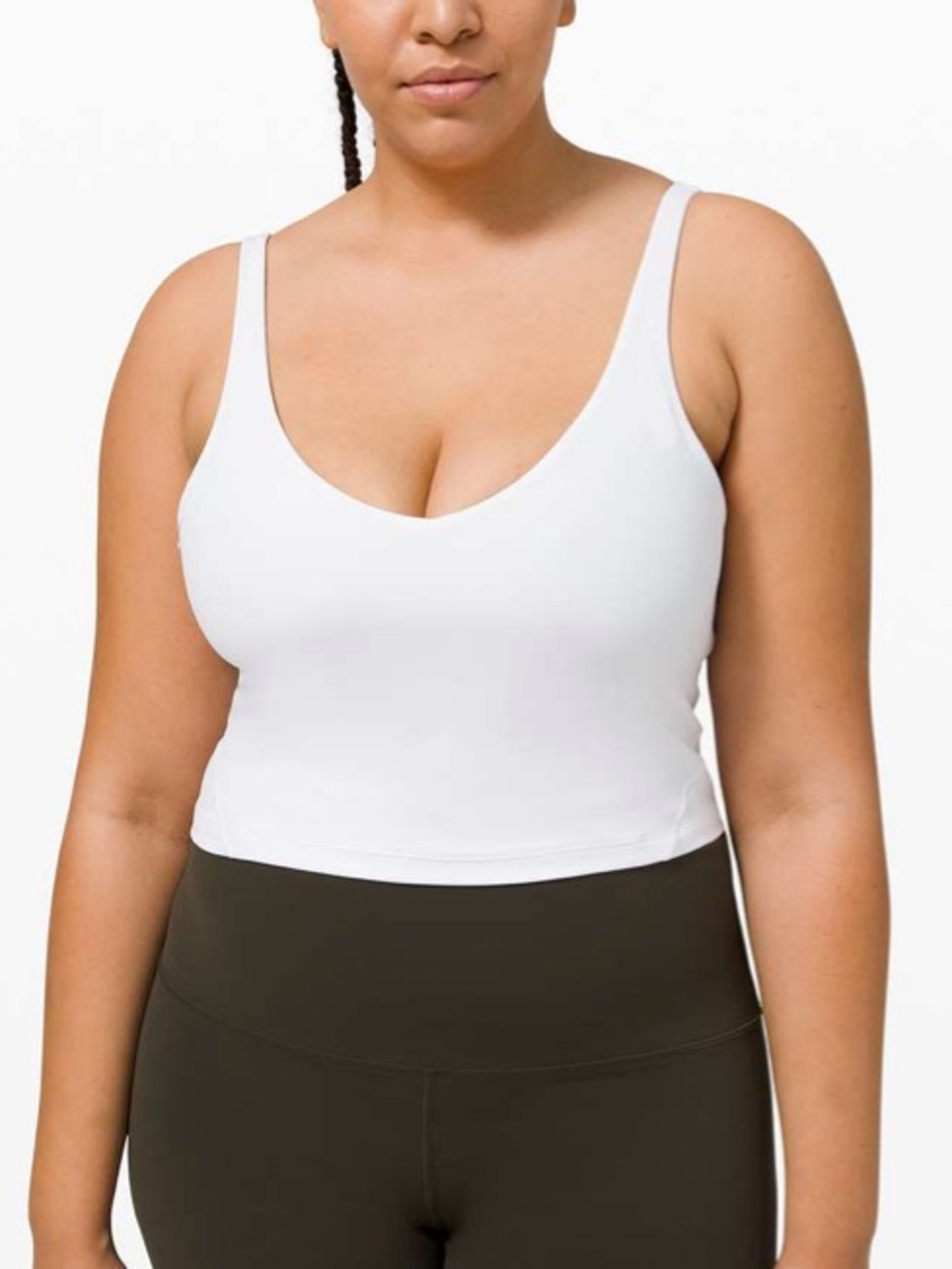 Lululemon Align Tank White Cropped Athleisure Workout Gym-6